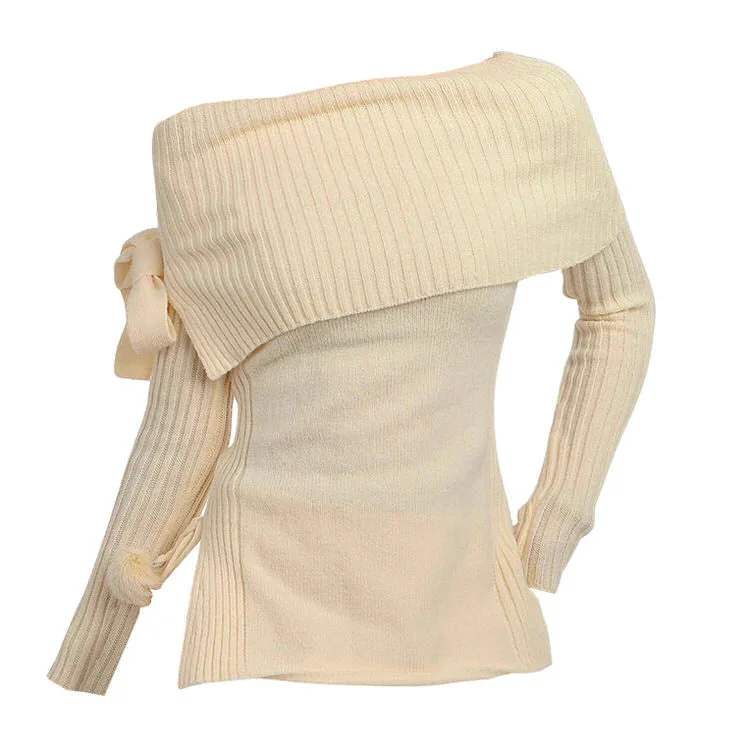 Balletcore Of Shoulder Sweater Oversized sweaters