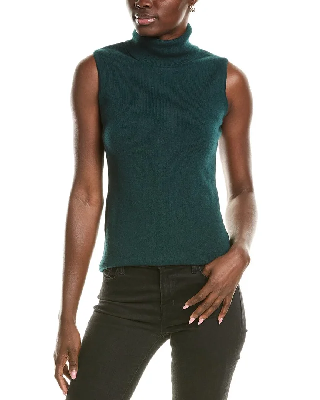 Forte Cashmere Sleeveless Turtleneck Cashmere Sweater Water-resistant sweaters