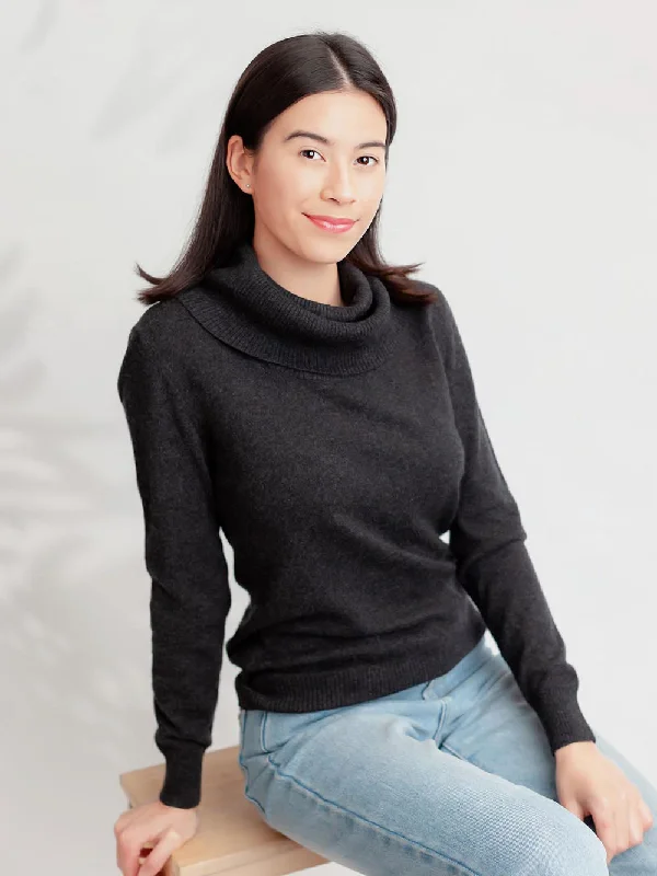 100% Mongolian Cashmere Big Neck Sweater Date night sweaters