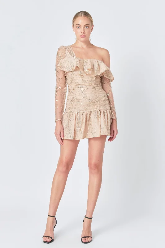 Star Embellished Asymmetrical Dress Forever 21 mini dresses