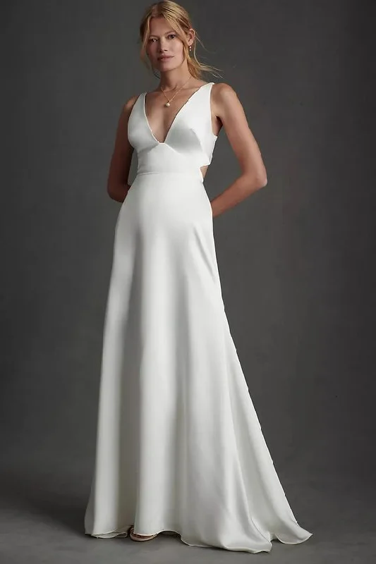 Willowby by Watters Collins Gown Satin Lace Gown