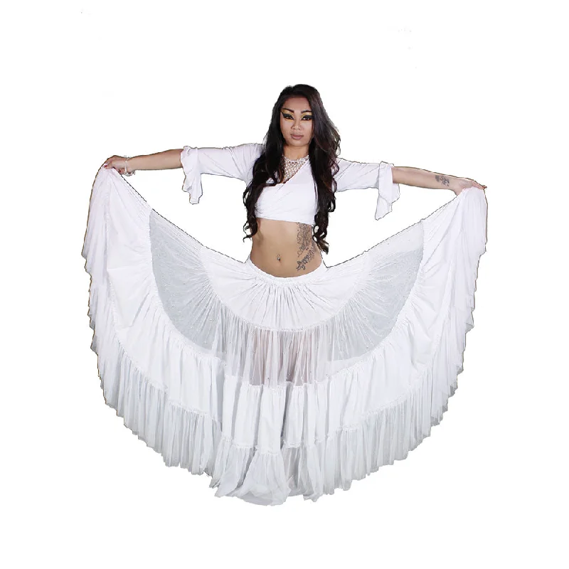 Belly Dance 25 Yard Cotton Tulle Skirt Printed unclassified skirts