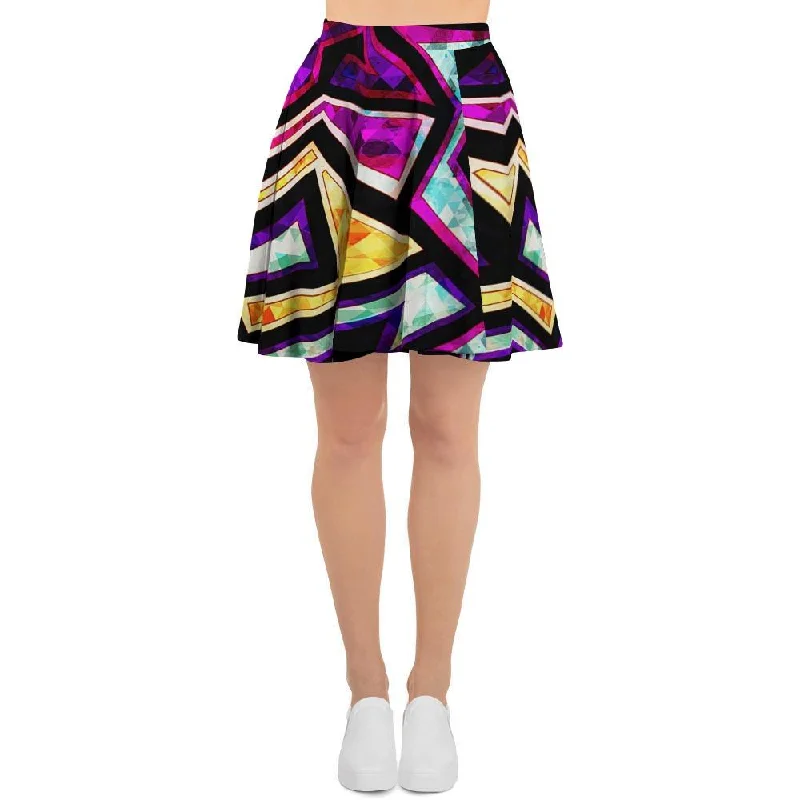 Diamond Geometric Women's Skirt Chiffon unclassified skirts