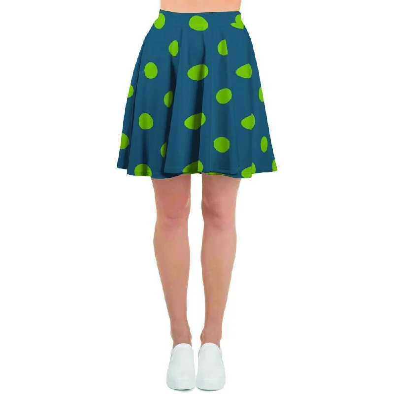 Emerald Green Polka Dot Women's Skirt Anniversary unclassified skirts