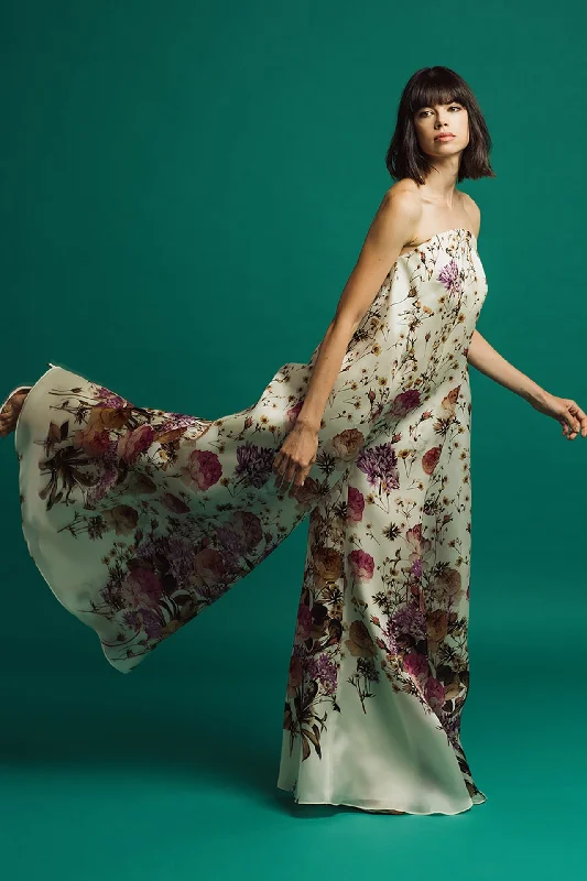 Floral printed sleeveless dress Maxi floral dresses