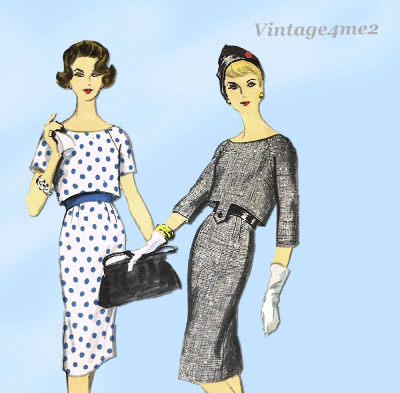 Vogue 9640: 1950s Uncut Misses Mid Mod Dress 36 Bust Vintage Sewing Pattern Budget-friendly floral dresses