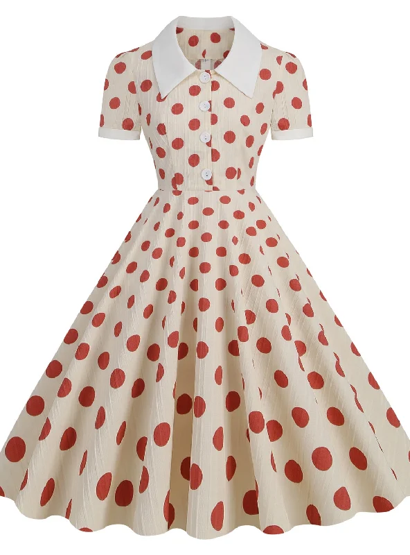 50 Hepburn Retro Polka-dot Dress Club unclassified dresses