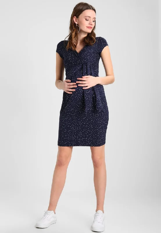 9fashion Navy Dot Maternity & Nursing Dress Holly Comfortable unclassified dresses