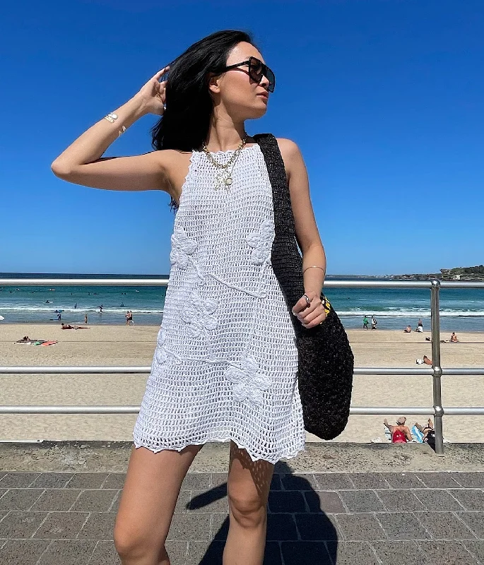 ADELAIDE DRESS- WHITE Knitted unclassified dresses