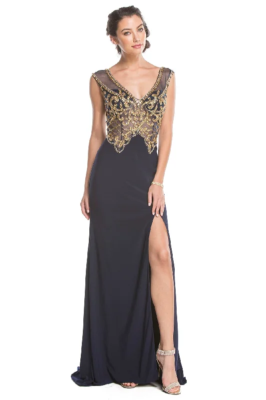 Aspeed Design -L1548 Embellished Bodice A Line Dress Women's unclassified dresses