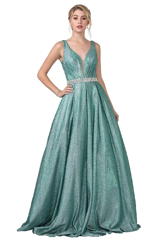 Aspeed Design -L2200 Glitter A Line Dress Satin unclassified dresses