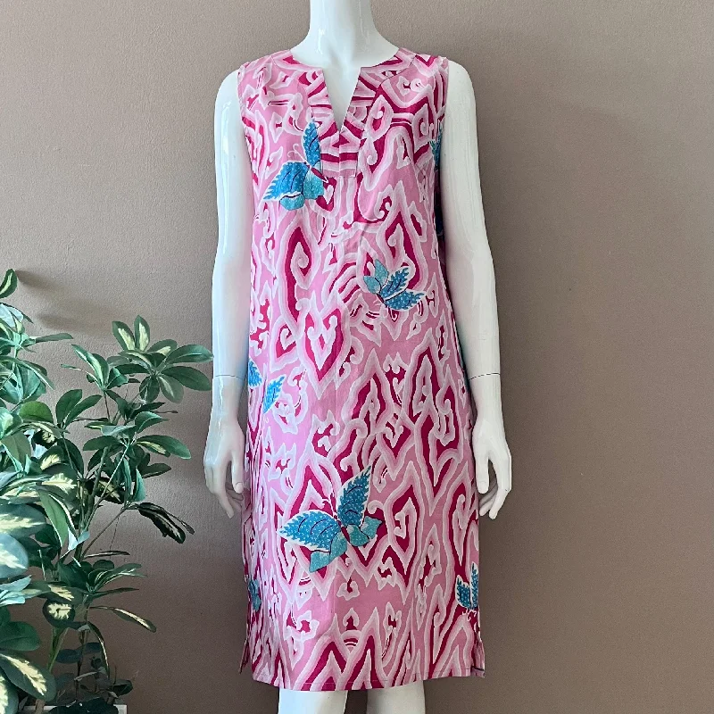 Batik Tulis City Classic Sleeveless Batik Dress - L Preppy unclassified dresses