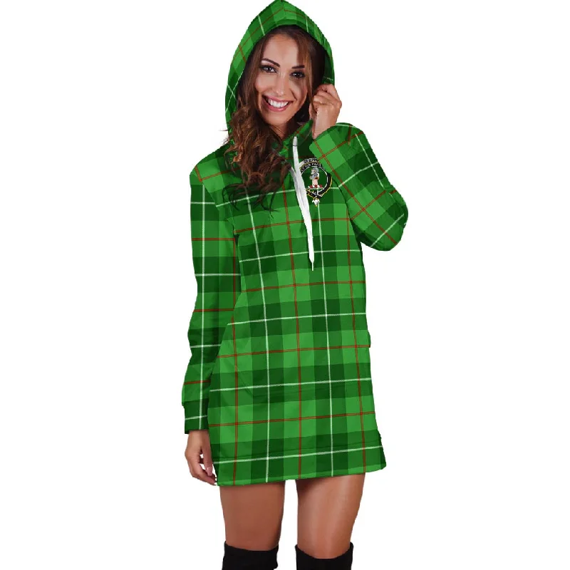 Clephane (Clephan) Tartan Hoodie Dress with Family Crest Trendy new unclassified dresses