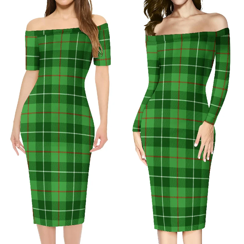 Clephane (Clephan) Tartan Off Shoulder Lady Dress High-end unclassified dresses