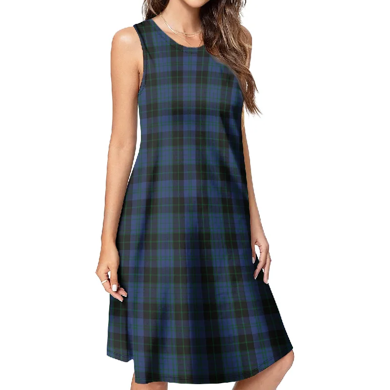 Clergy Blue Tartan Womens Casual Dresses Tulle unclassified dresses