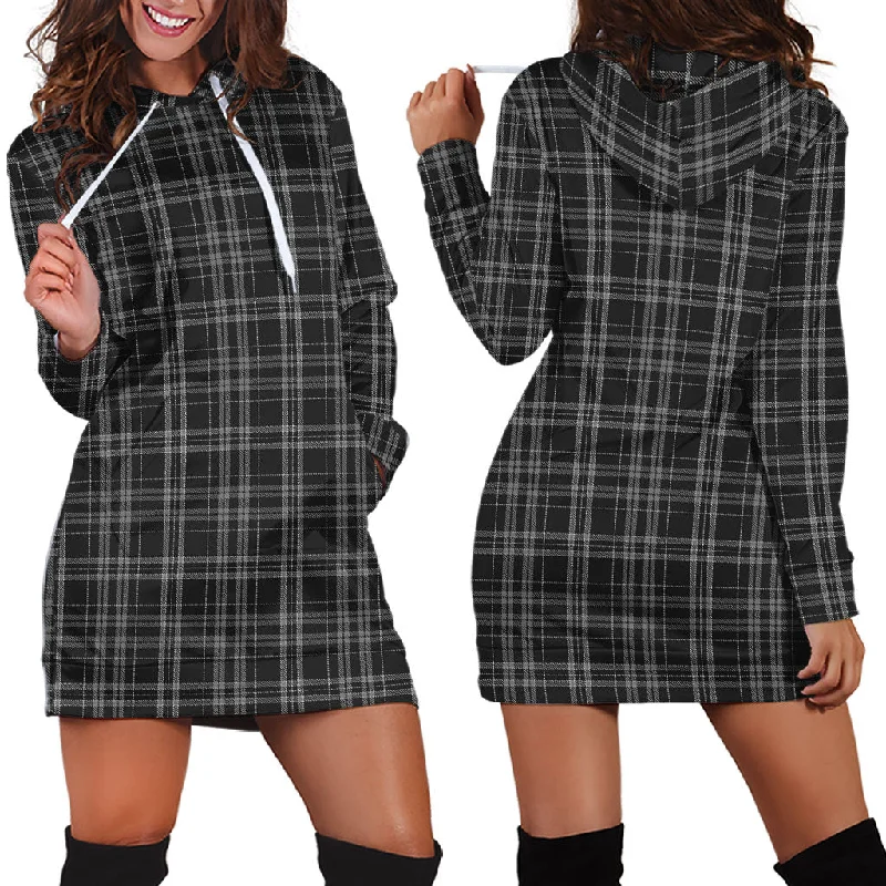 Clergy Grey Tartan Hoodie Dress Metallic unclassified dresses