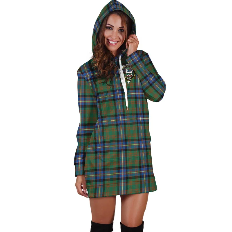 Cochrane Ancient Tartan Hoodie Dress with Family Crest Flowy unclassified dresses