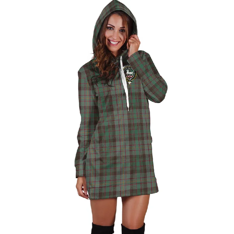 Cochrane Hunting Tartan Hoodie Dress with Family Crest Anniversary unclassified dresses