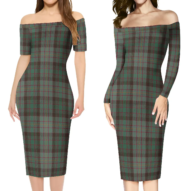 Cochrane Hunting Tartan Off Shoulder Lady Dress Trendy unclassified dresses