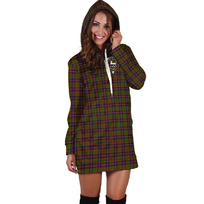 Cochrane Modern Tartan Hoodie Dress with Family Crest Monochrome unclassified dresses