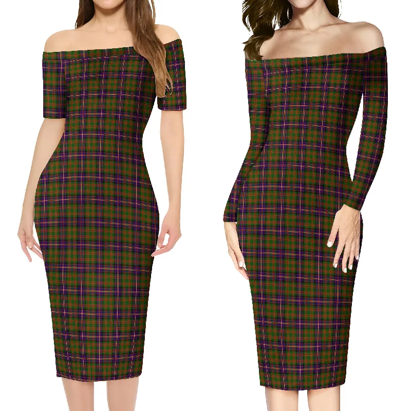 Cochrane Modern Tartan Off Shoulder Lady Dress Stretchy unclassified dresses