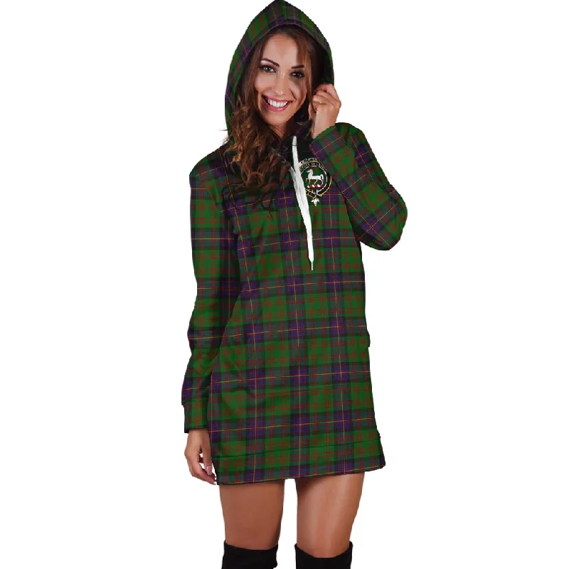 Cochrane Tartan Hoodie Dress with Family Crest Short unclassified dresses