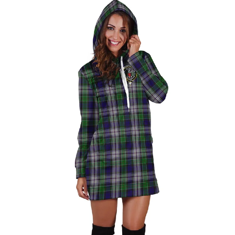 Colquhoun Dress Tartan Hoodie Dress with Family Crest Designer unclassified dresses