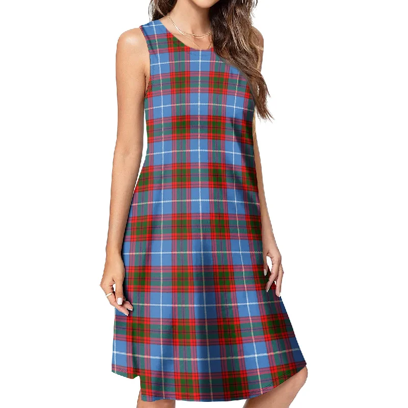 Congilton Tartan Womens Casual Dresses Soft fabric unclassified dresses