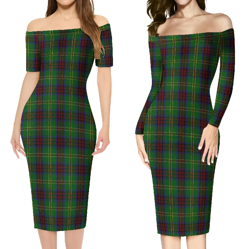 Connolly Hunting Tartan Off Shoulder Lady Dress Graduation unclassified dresses