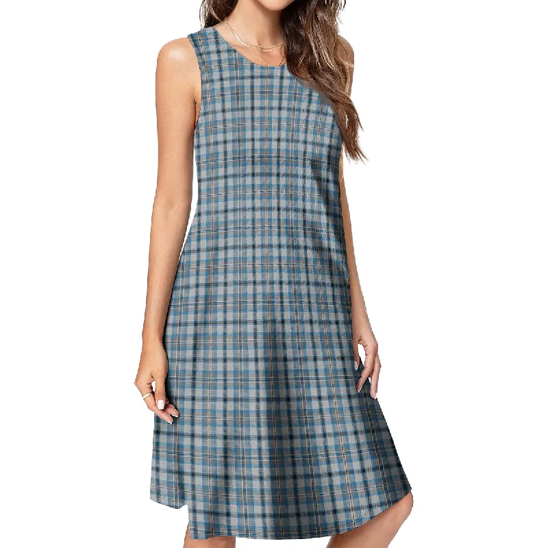 Conquergood Tartan Womens Casual Dresses Elegant evening unclassified dresses