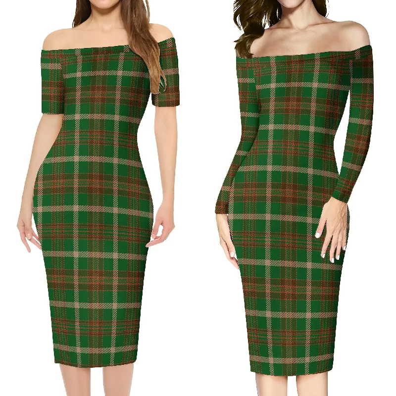 Copeland Tartan Off Shoulder Lady Dress Casual chic unclassified dresses