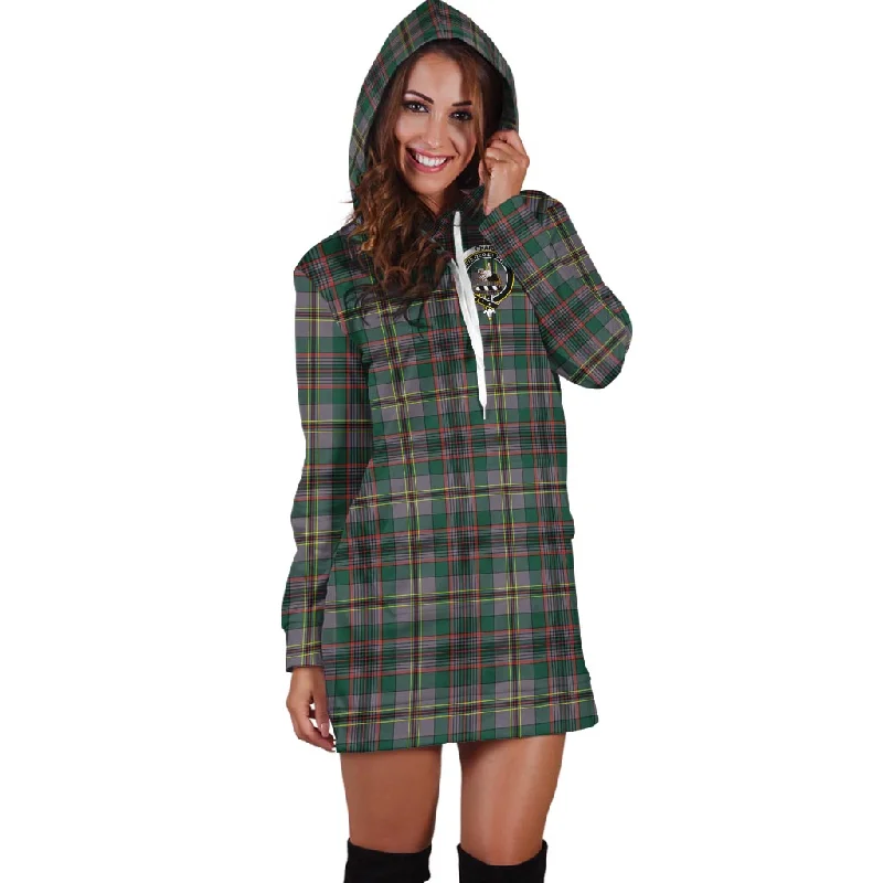 Craig Ancient Tartan Hoodie Dress with Family Crest Knitted unclassified dresses