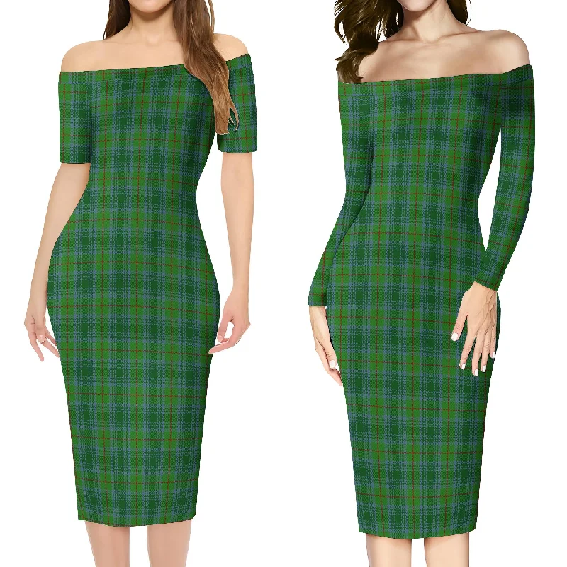 Cranston Tartan Off Shoulder Lady Dress Bold pattern unclassified dresses