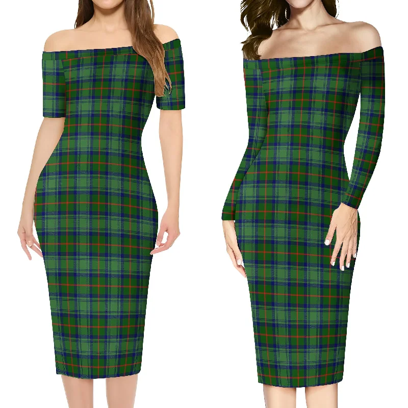 Cranstoun (Cranston) Tartan Off Shoulder Lady Dress Off-shoulder unclassified dresses