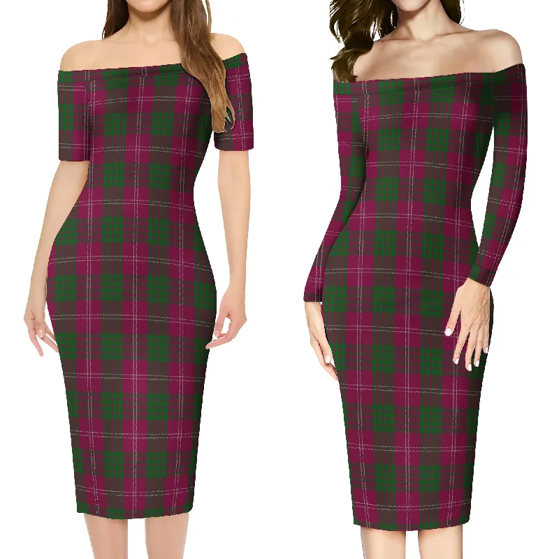 Crawford Tartan Off Shoulder Lady Dress Budget-friendly unclassified dresses