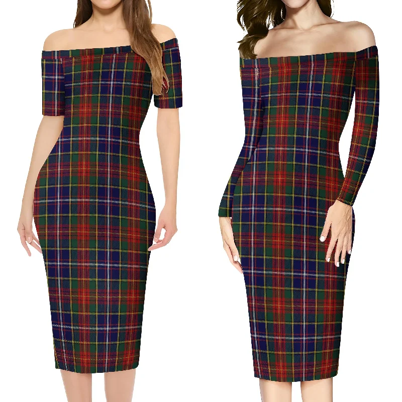 Crozier Tartan Off Shoulder Lady Dress Club unclassified dresses