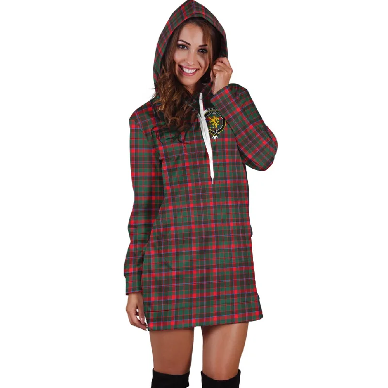 Cumming Hunting Modern Tartan Hoodie Dress with Family Crest Soft fabric unclassified dresses