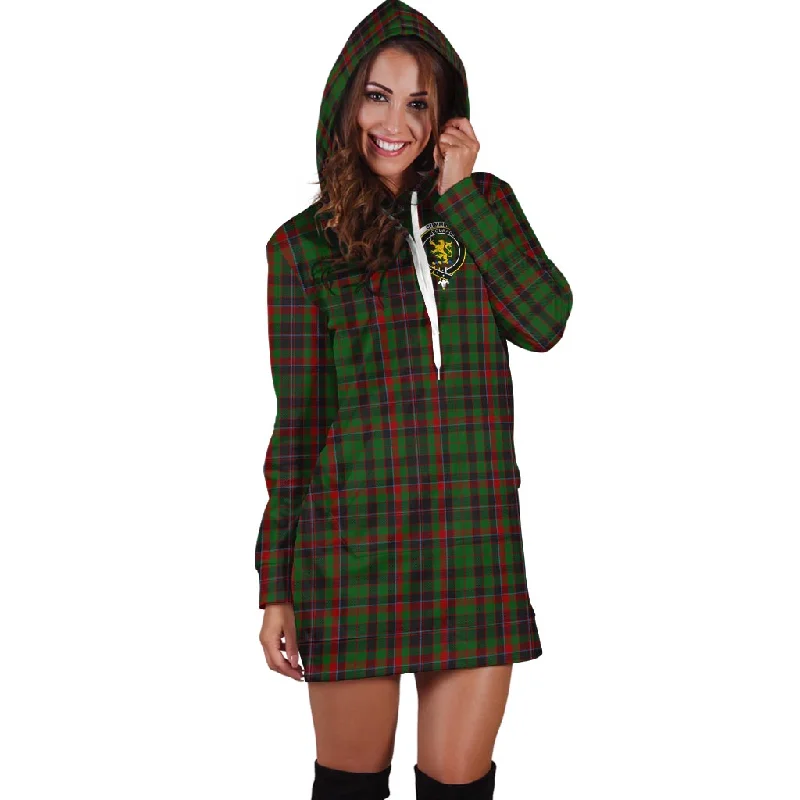 Cumming Hunting Tartan Hoodie Dress with Family Crest Designer unclassified dresses