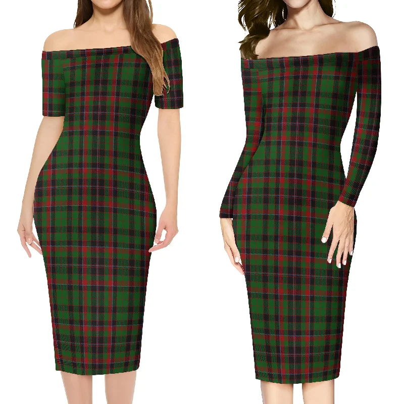 Cumming Hunting Tartan Off Shoulder Lady Dress A-line unclassified dresses