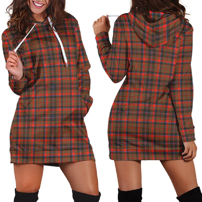 Cumming Hunting Weathered Tartan Hoodie Dress Silk unclassified dresses