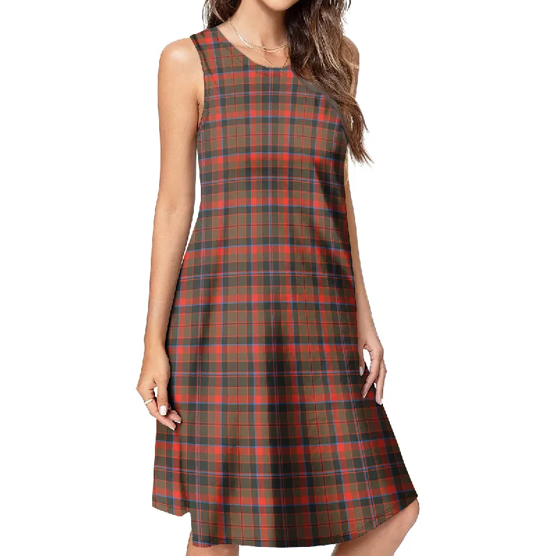 Cumming Hunting Weathered Tartan Womens Casual Dresses Pastel unclassified dresses