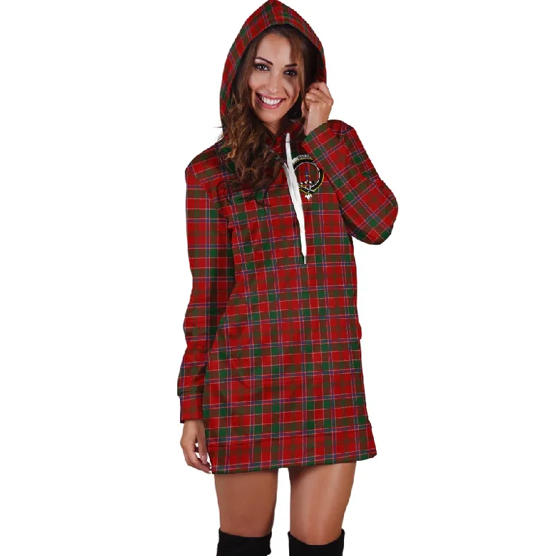 Dalzell (Dalziel) Tartan Hoodie Dress with Family Crest Gothic unclassified dresses