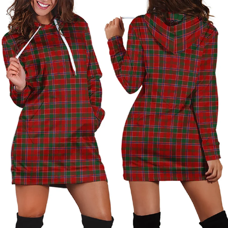 Dalzell (Dalziel) Tartan Hoodie Dress Off-shoulder unclassified dresses