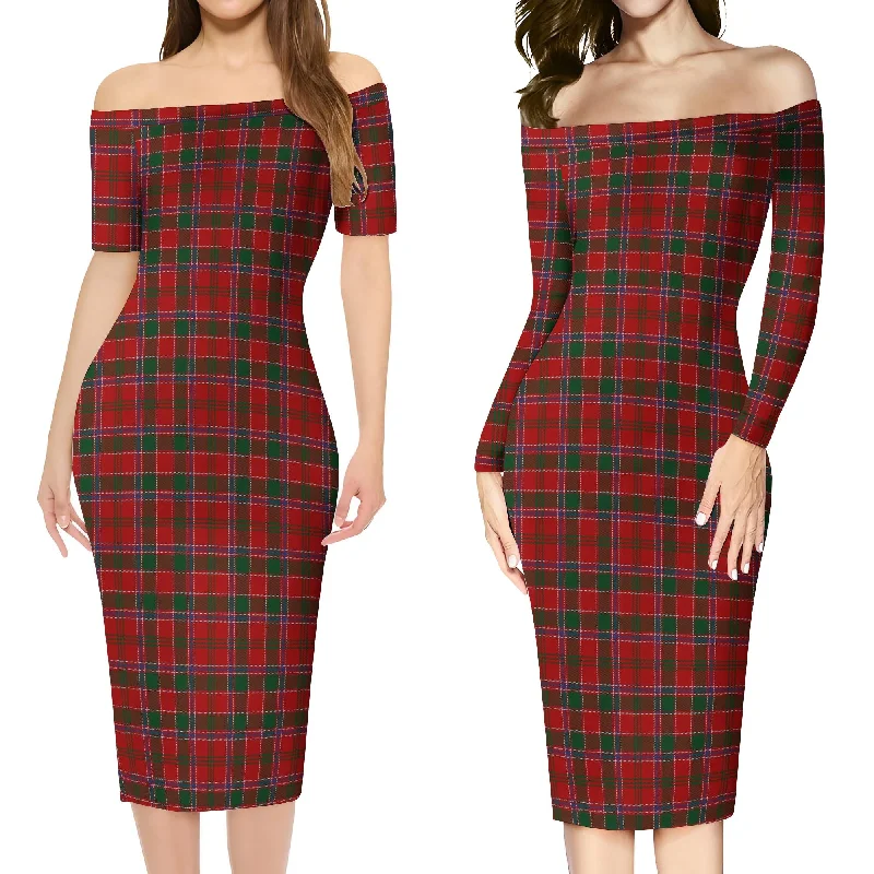 Dalzell (Dalziel) Tartan Off Shoulder Lady Dress Lace unclassified dresses