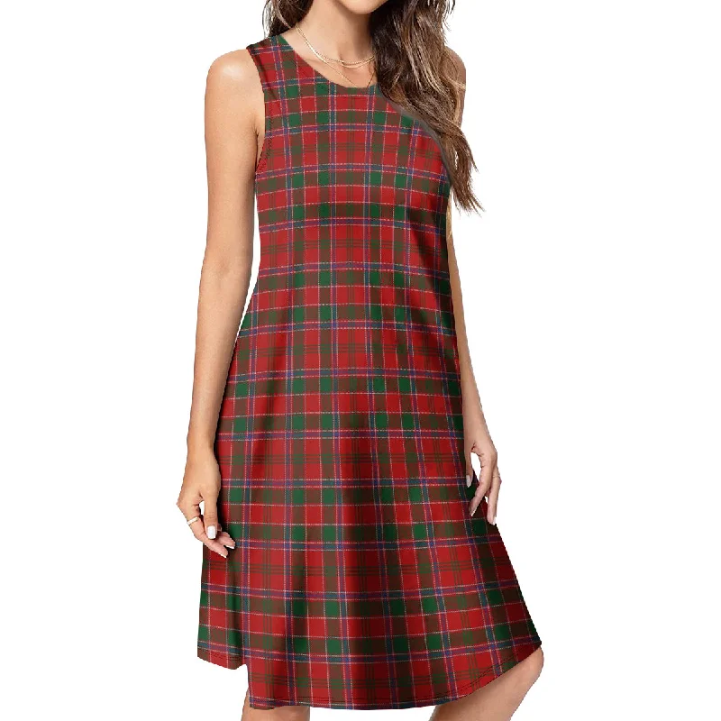 Dalzell (Dalziel) Tartan Womens Casual Dresses Polka dot unclassified dresses