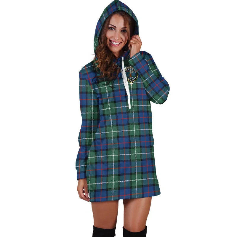 Davidson of Tulloch Tartan Hoodie Dress with Family Crest Soft fabric unclassified dresses