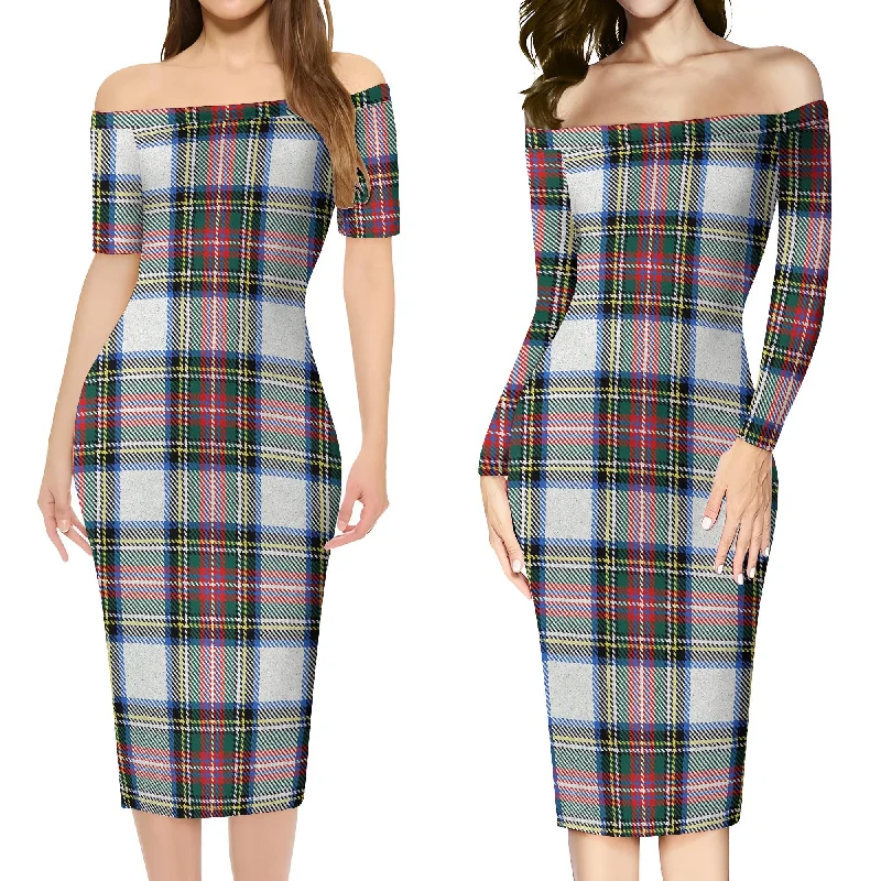 Dennistoun Tartan Off Shoulder Lady Dress Beach unclassified dresses