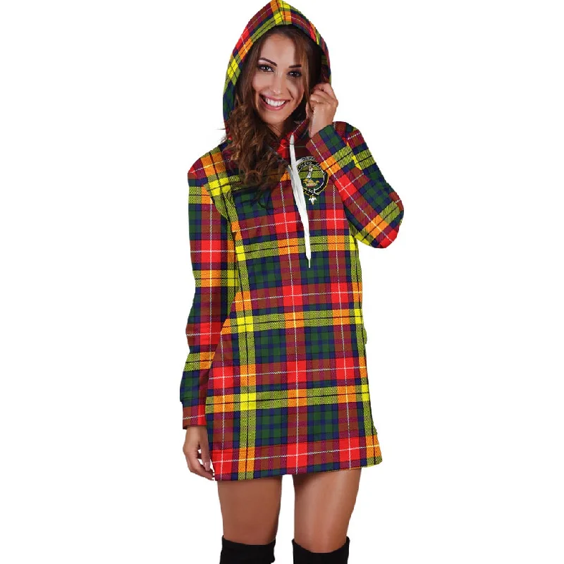 Dewar Tartan Hoodie Dress with Family Crest Tiered unclassified dresses