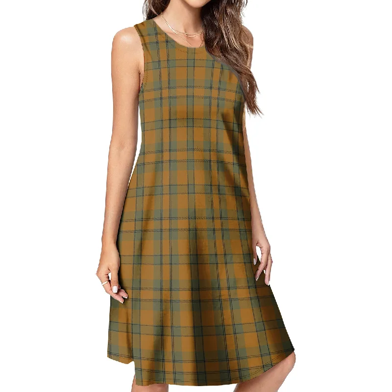 Donachie of Brockloch Ancient Hunting Tartan Womens Casual Dresses Polka dot unclassified dresses