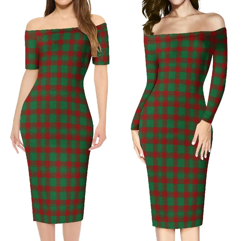 Donachie Tartan Off Shoulder Lady Dress Corset unclassified dresses